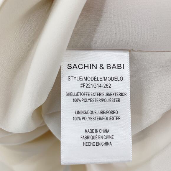 SACHIN + BABI Dress Size 12 Evening Gown NEW Abby Gown Eggshell Venetia Petals - Picture 7 of 9